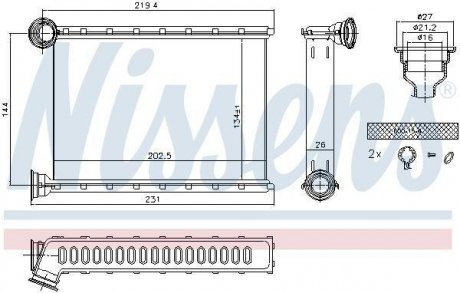 NAGRZEWNICA OPEL NISSENS 707079