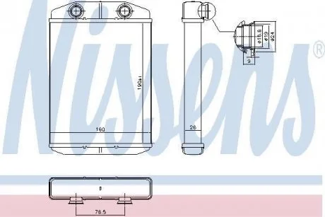 NAGRZEWNICA FIAT 500/PANDA/LANCIA Y 11- NISSENS 71458