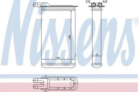 Радиатор отопителя ВАЗ 2108, 09, 099, <ТАВРИЯ> NISSENS 71942