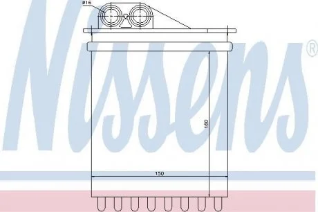 Радиатор печки, 2.2-3.0CDI 06- (152x160x42) NISSENS 72040