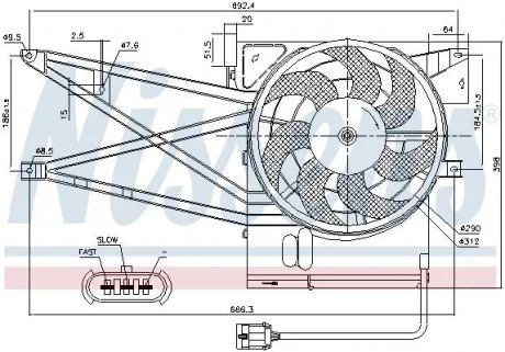 Вентилятор радіатора NISSENS 85017