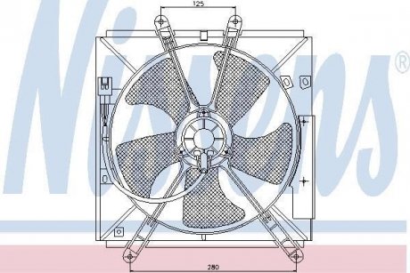 Вентилятор, охлаждение двигателя NISSENS 85330 (фото 1)
