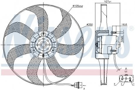 Вентилятор радиатора Audi; Seat; Skoda; VW NISSENS 85725 (фото 1)
