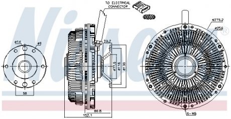 Віскомуфта вентилятора DAF CF 85; DAF XF 105 NISSENS 86203 (фото 1)