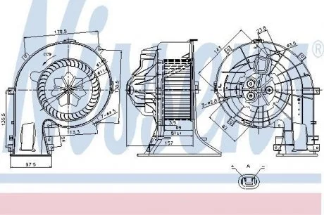 Вент.пічки OP SIGNUM(02-)1.8 i 16V(+)[OE 1845089] NISSENS 87025