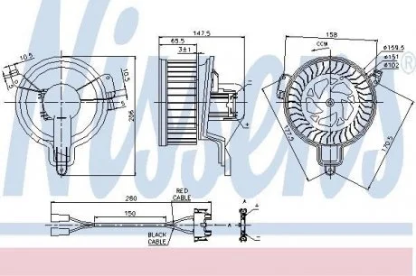Вентилятор отопления NISSENS 87048