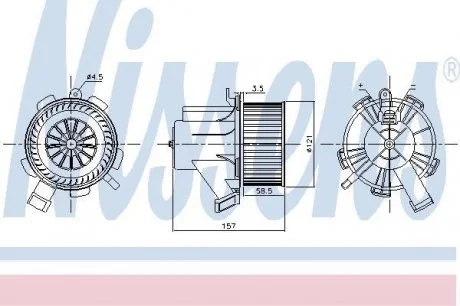Вентилятор отопления NISSENS 87208