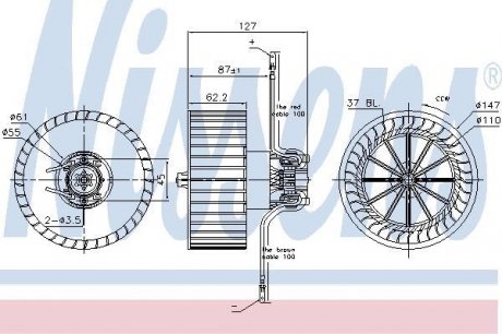 Вентилятор FIAT DUCATO (230) (94-) 1.9 D NISSENS 87402