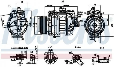 Компресор, кондиціонер NISSENS 890060