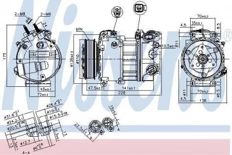 Компрессор, кондиционер NISSENS 890124