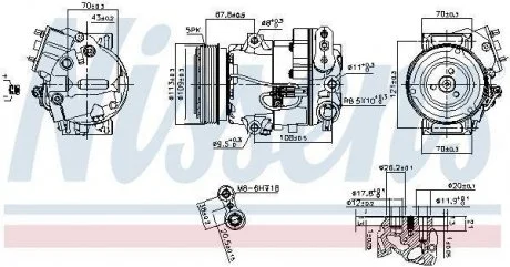 SPR?пARKA KLIM OPEL ASTRA J/MERIVA B/INSIGNIA 1,4T 09- NISSENS 890266