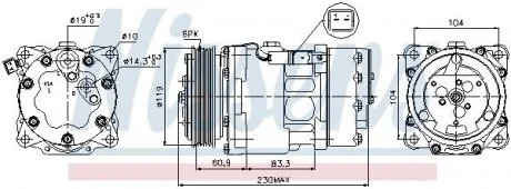 Компрессор PT 307(00-)1.4 HDi(+)[OE 6453JN] NISSENS 89032