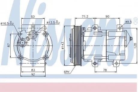 Компрессор, кондиционер NISSENS 89059