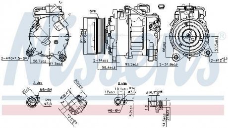 KOMPRESOR KLIMATYZACJI BMW NISSENS 890622