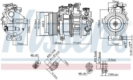SPR?пARKA KLIM MERCEDES C/E/GLC 1,5-3,0 14- NISSENS 890717