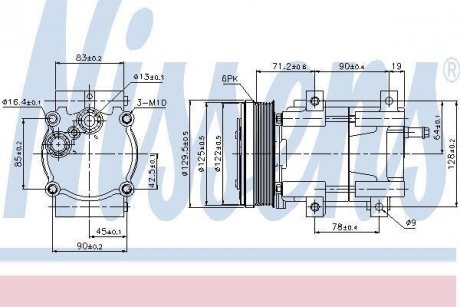 Компрессор, кондиционер NISSENS 89205