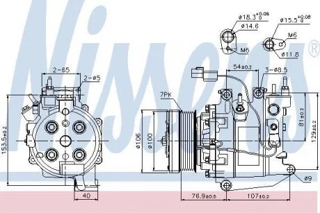 Компрессор HD CIVIC 3-5D(05-)1.4 DSi(+)[OE 38800RNCZ010] NISSENS 89246