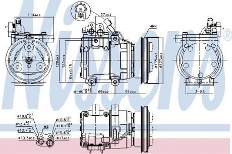 Компрессор кондиционера NISSENS 89274