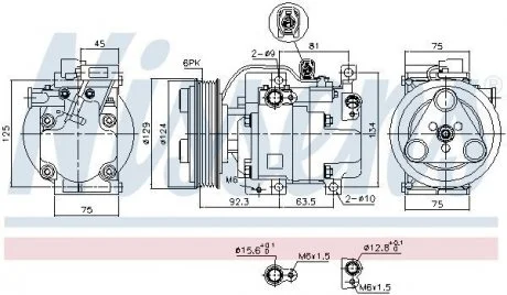 Компрессор MAZDA CX-7 (ER) (07-) 2.3 i TURBO NISSENS 89311