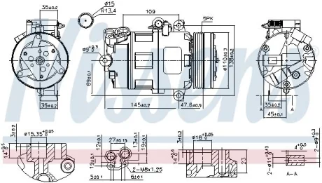 Компресор кондиціонера NISSENS 89422