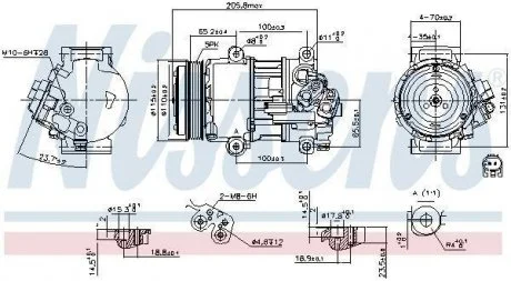 Компрессор, кондиционер NISSENS 89479