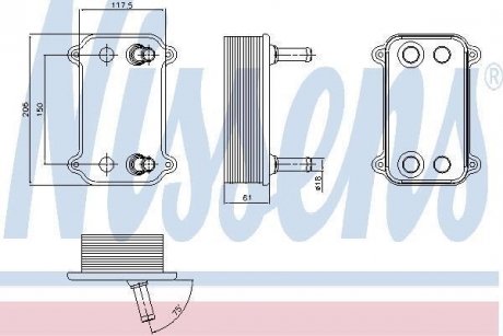 Олійний радіатор, моторне масло NISSENS 90735 (фото 1)