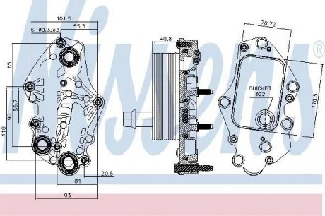 Радиатор маслянный NISSENS 90982
