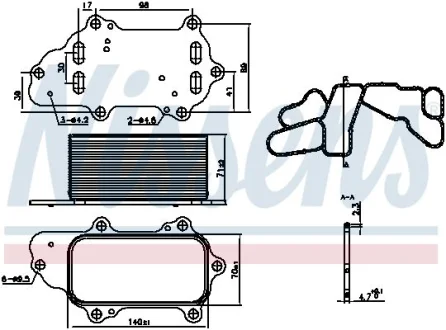 Радіатор оливний First Fit NISSENS 91225
