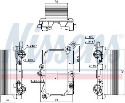 CHгODNICA OLEJU AUDI Q7/VW TOUAREG 3,0-4,2D 07-18 NISSENS 91226