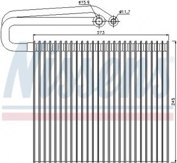 Випарник FT CROMA(05-)1.8 i 16V(+)[OE 6845622] NISSENS 92165