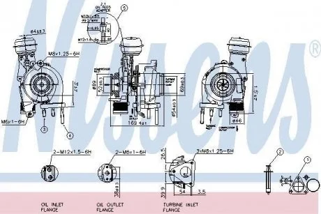 Турбіна SUZUKI GRAND VITARA / ESCUDO (JT) (05-) 1.9 DDiS NISSENS 93201
