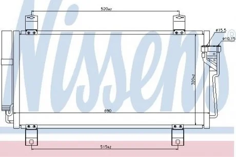 Конденсер MZ 6(07-)1.8 i 16V(+)[OE GSYD-61-48ZA] NISSENS 940032