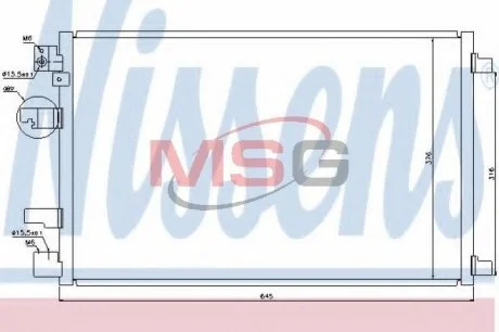 Конденсатор, кондиціонер NISSENS 940041