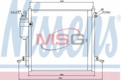 Конденсер MT L 200(06-)2.5 DID(+)[OE MN123606] NISSENS 940068