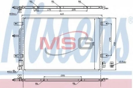 Конденсатор, кондиционер NISSENS 940139