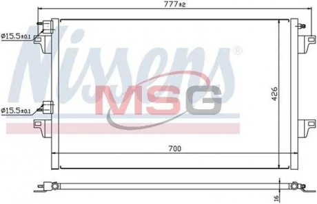 Конденсатор, кондиціонер NISSENS 940153