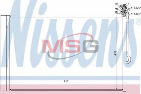 Конденсер VW TOUAREG(10-)3.0 TDi(+)[OE 7P0.820.411 A] NISSENS 940157