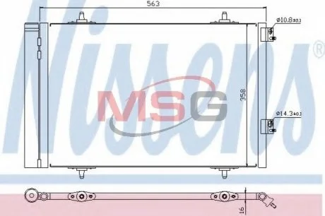 Конденсатор, кондиціонер NISSENS 940189