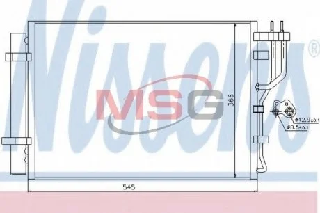 Конденсатор, кондиціонер NISSENS 940251