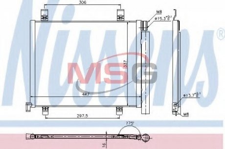 Конденсатор, кондиціонер NISSENS 940254