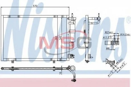 Конденсатор, кондиціонер NISSENS 940277