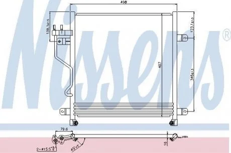 Конденсер JP CHER(01-)2.5 CRD(+)[OE 05183561AA] NISSENS 940323