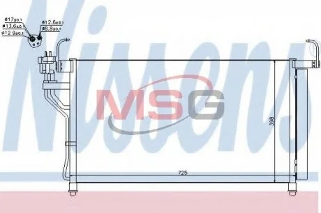 Конденсатор, кондиционер NISSENS 940350