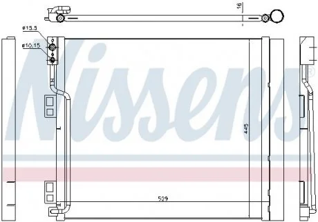 Фото конденсер кондиціонера NISSENS 940386 Конденсер кондиціонера NISSENS 940386