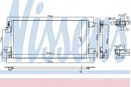 Конденсатор, кондиціонер NISSENS 940460