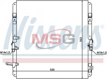 Радіатор кондиціонера TOYOTA LAND CRUISER 100 (UZJ100) 98-,LAND CRUISER AMAZON (UZJ100) 98-,PRADO (U NISSENS 94053