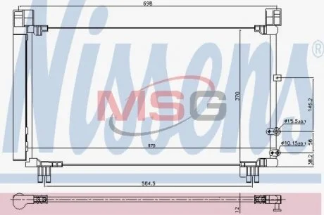 Конденсатор, кондиціонер NISSENS 940572