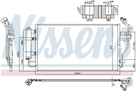Конденсер NISSAN LEAF (ZE1) (17-) ELECTRIC NISSENS 940583