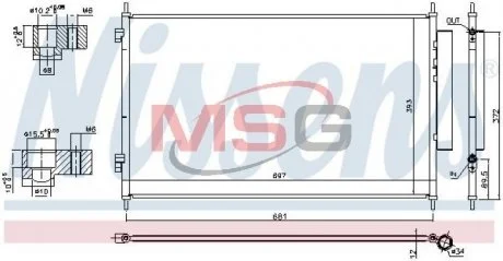 Конденсер кондиционера NISSENS 940811