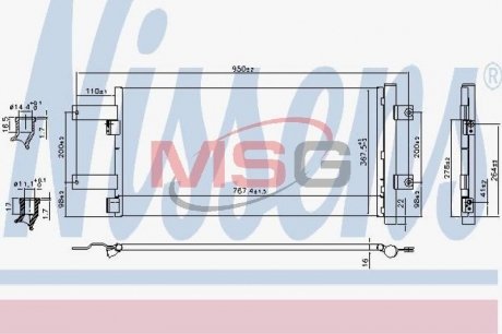 Радиатор кондиционера NISSENS 941073